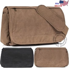 NEW Classic Messenger Bag - Vintage Canvas Satchel Crossbody Shoulder Bag Laptop