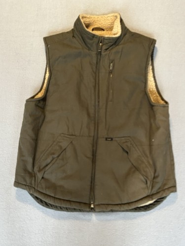 Lee Vest Premium Jacket Select Canvas Workwear Gilet Sherpa Foderato Taglia MED NUOVO CON ETICHETTE - Foto 2 di 10