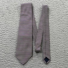 Brooks Brothers Makers Necktie Mens Purple Stripe Pure Silk Made In USA