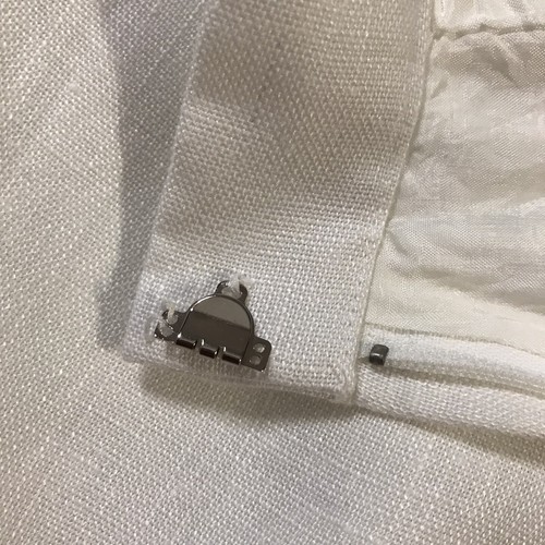 Miss O by Oscar de la Renta Skirt Womens 6 White Linen A Line - Picture 9 of 12