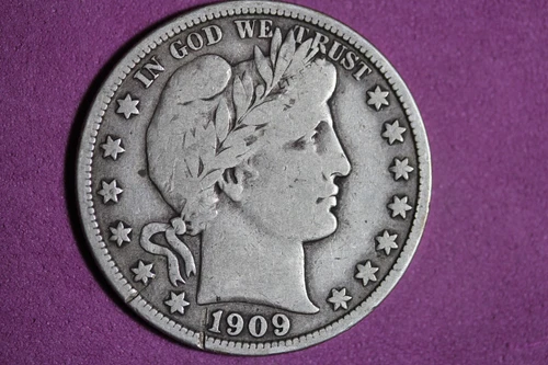 Estate Find 1909 - Barber Half Dollar!! #K42791