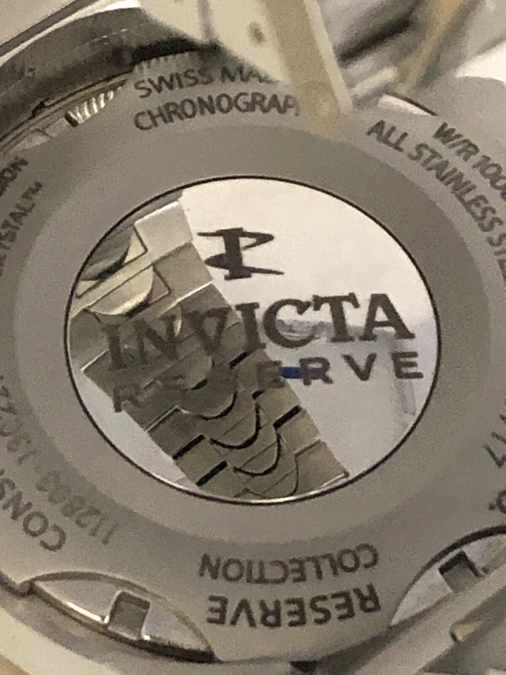 Neuf Invicta Reserve Venom Homme 6717 Chronographe Cadran Bleu Acier Montre en - Photo 3/4