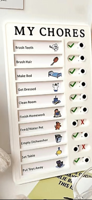 Chores list, interactive, cute helper. Or put your own list together and change