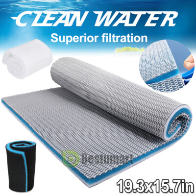 8D Aquarium Bio Sponge Foam Filter Media Pad for Fish Tank Sump Pond Cut-to-fit