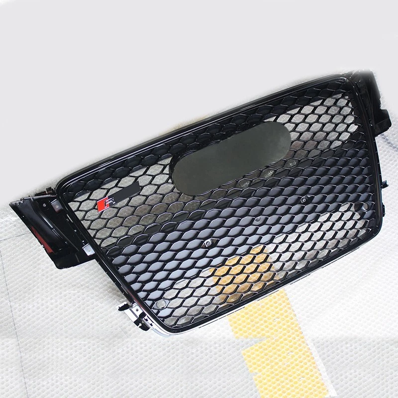 For Audi A5 S5 B8 2009 2010 2011 Honeycomb Front Bumper Grille RS5 Style Grill Foto 4 de 4