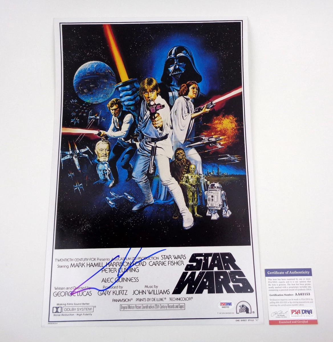 Star Wars George Lucas Signed Star Wars Framed And Signed Movie