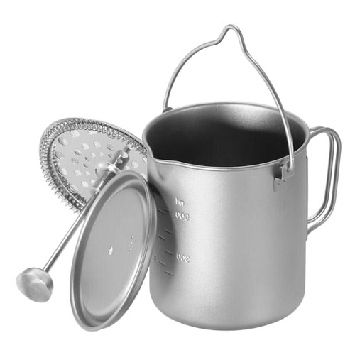 750ml Camping Coffee Cup with Press Plate Coffee Maker French P9R9 - Picture 12 of 12