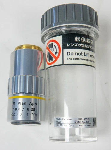 Mitutoyo M PLAN APO 10x / 0.28 Microscope Objective Lens 378-803-3 VERY CLEAN