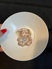 Vtg 1983 Melamine Children' s Cereal Bowl Elephant 6"
