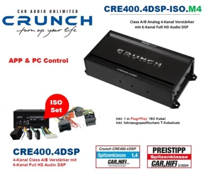 Amplificateur DSP Crunch CRE400.4DSP-ISO.M4 compatible avec Chevrolet Aveo 20... - Photo 1/4