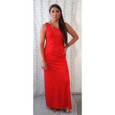 One Shoulder Maxi Dress Evening Cocktail Bodycon Column Dress Med