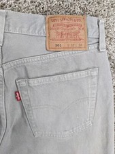 Vintage Levi  s 501 Jeans Mens 32x34 Fits 30x32.5 Gray 90s Made In USA Straight