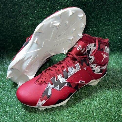 Nike Air Jordan 7 Mid Oklahoma Sooners Issued Football Cleats Size 11 PE New - Picture 2 of 7