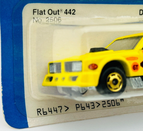Hot Wheels Blackwall FLAT OUT 442 Yellow GHO #2506 NEW in BLISTERPACK !! - Picture 3 of 6
