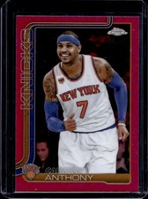 2025-26 Topps Chrome Carmelo Anthony Magenta Refractor #/399 Knicks