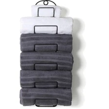 Multi-Functional Black Metal Towel Rack & Wine Shelf, 33” for Stylish Storage