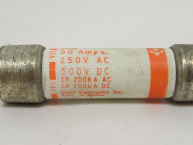 180708 Old-Stock; Gould A2Y50 Current Limiting; Ferrule Fuse 50A; 250VAC/500VDC