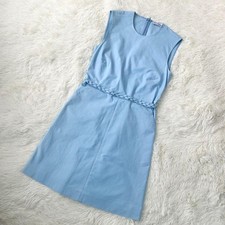 RED VALENTINO belt-design mini sleeveless Dress Women Size 38 blue Genuine