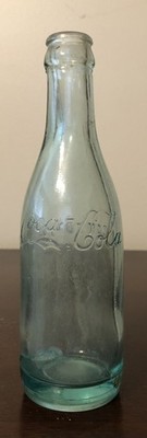 Vintage Straight Side Aqua Coca-Cola Coke Bottle Canton, Ohio OH (Damage)