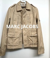 MARC JACOBS Cotton Military Jacket Outerwear Beige Size 6 MJ1225106