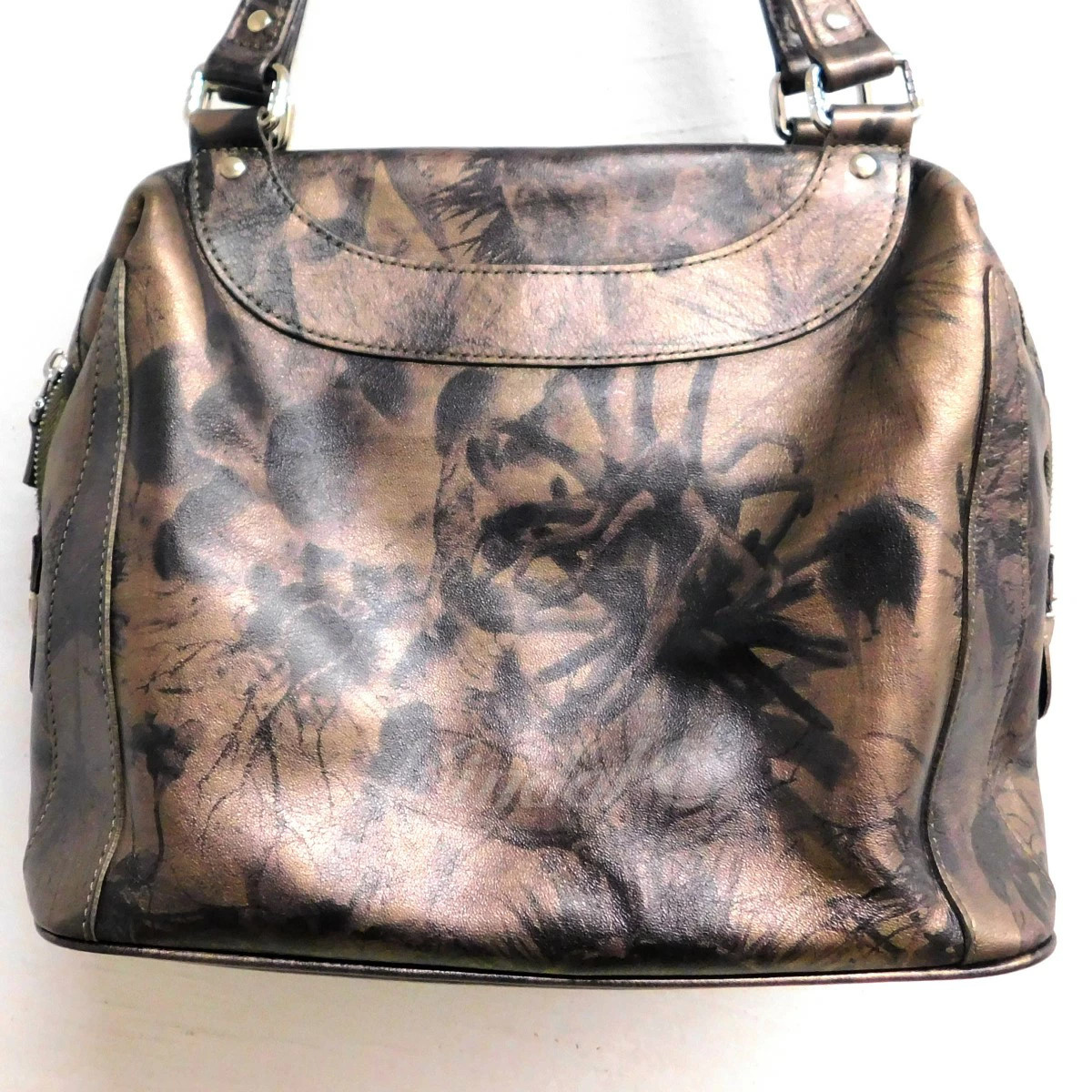 JACQUES LE CORRE Copper Patterned Handbag Copper … - image 6