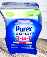 Purex Complete 3-in-1 Laundry Sheets Dispenser 20 Loads Spring Oasis NOS New