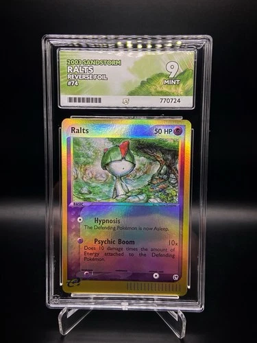 Ralts Reverse Holo 74/100 | 2003 EX Sandstorm | Ace Graded Mint 9