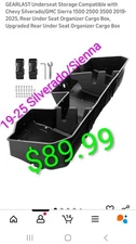 Underseat Storage Silverado/GMC Sierra 1500 2500 3500 19-25 Organizer Cargo Box