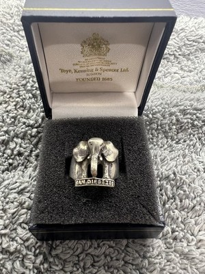 Sterling Silber San Diego Zoo Elefant Ring Vintage Größe 7, 8 Gramm