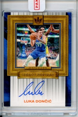 2023-24 Panini Court Kings #TBD Luka Doncic Legacy Portrait Auto Amber #/49