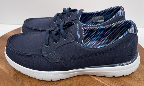 SKECHERS ON THE GO Flex Women’s Shoes Size 8 SN171999BJ Navy Blue - Picture 1 of 16