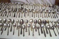 Lot of 103 Assorted Vintage Silverplate Teaspoons Spoons ONLY