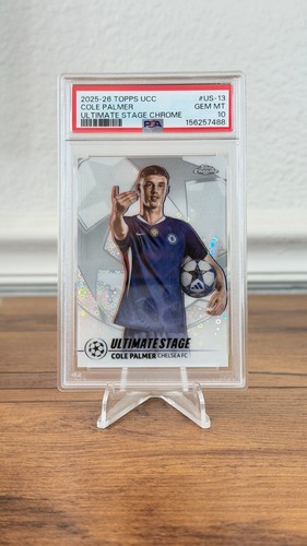 2025-26 Topps UEFA UCC #US-33 Cole Palmer CHROME Ultimate Stage PSA 10