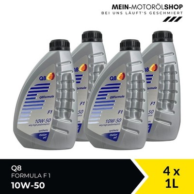 Q8 Formula F1 10W-50 Abarth 0101 API SP ACEA A3/B4 Motoröl 4x1 Liter = 4 Liter