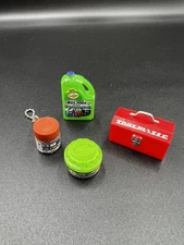 MIni Brands Garage Auto Supply Lot Barbie Dollhouse Zuru- Toolbox, Car Wax