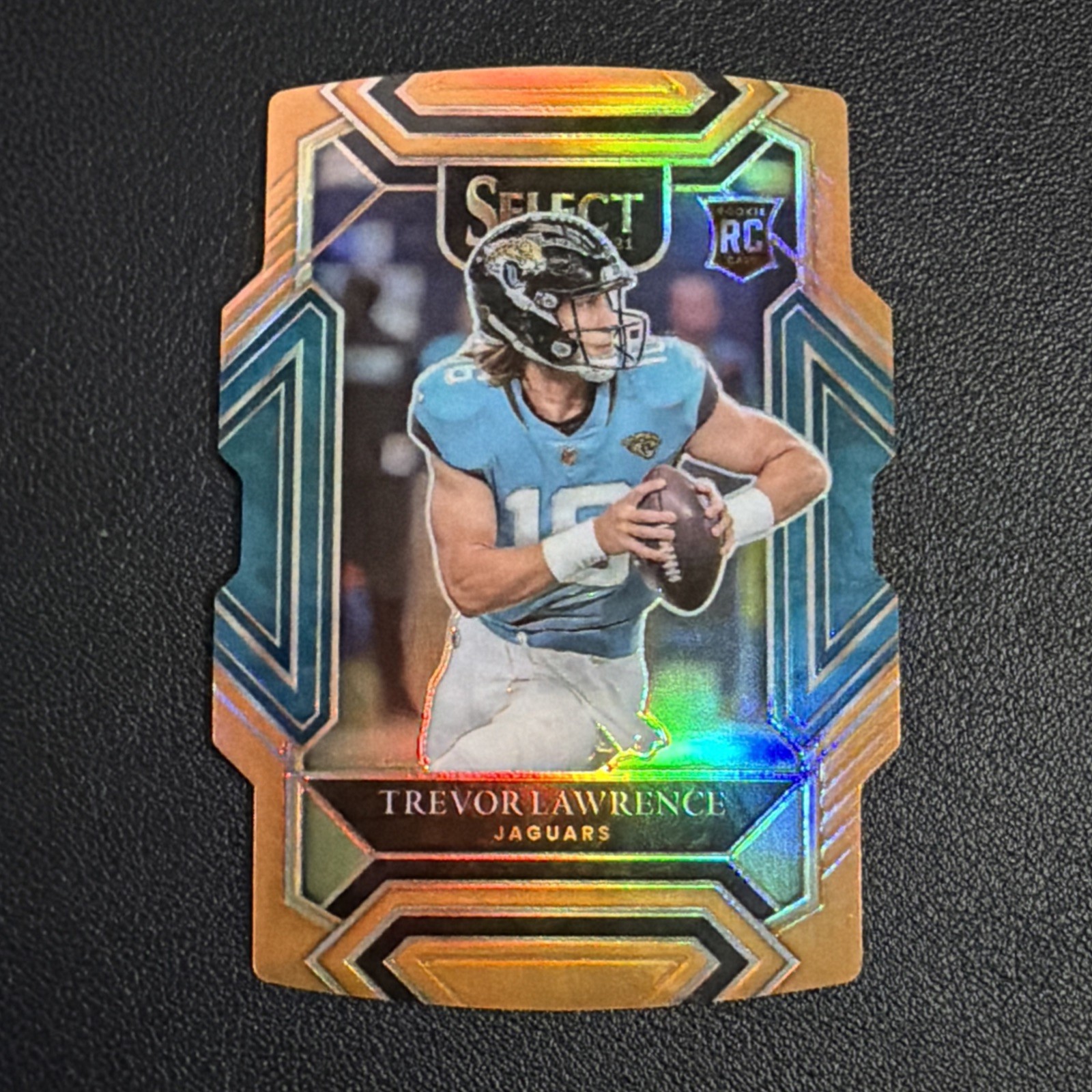 2021 Panini Select Trevor Lawrence Orange Die Cut /249 Rookie #243 RC Refractor