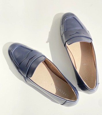 Loafer echt Leder Slipper  Mokassins Gr. 38  BLAU
