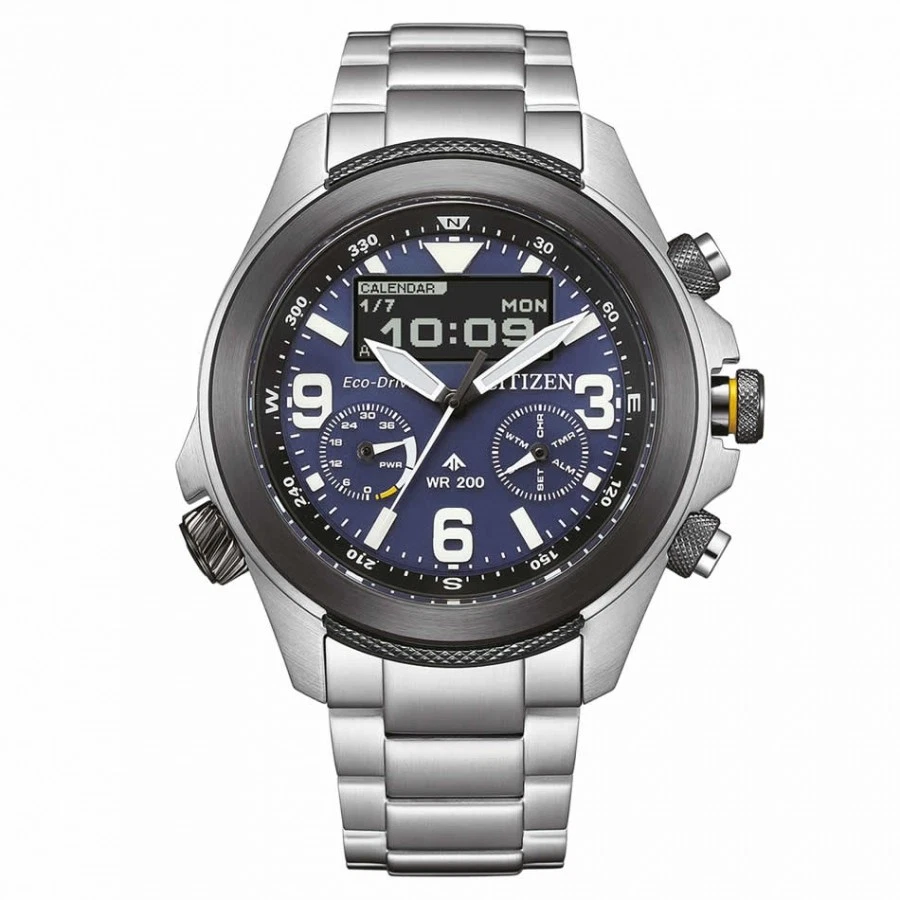 Citizen Herrenuhr JV1006-51L Uhr Solar Weltzeit Timer Chrono Alarm Digital - Bild 1 von 1