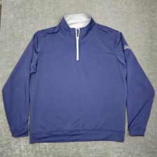 Peter Millar Perth Pullover Mens XL Blue 1/4 Zip Golf Performance Stretch
