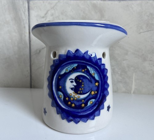  Celestial Ceramic Oil Burner Moon and Starts Tea Light Mystical Boho