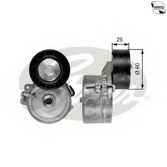 Aux Belt Tensioner fits PEUGEOT 206 1.9D 02 to 07 WJY(DW8B) Drive V-Ribbed Gates - Image 7