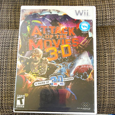 Majesco Attack of the Movies 3-D Nintendo Wii NTSC-U/C T 2010 Shooter 3D Glasses