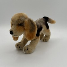 Steiff Biggie Beagle Dog 1950s standing 17cm 7in Mohair Plush no ID Vintage