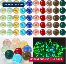 50 Pieces Marbles Glow in the Dark Handmade Glass Marbles Colorful Glass