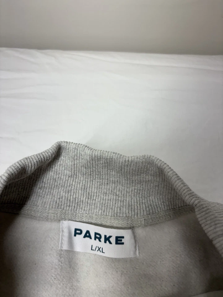 Parke Women's Varsity Mockneck Sweatshirt Gray, Oversized Size L/Xl - Image 2 of 4