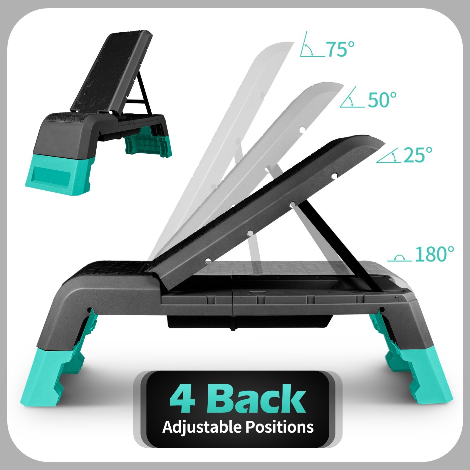 LeikeFitness All-in-One Step Platform with Adjustable Dumbbell & Exercise Cord