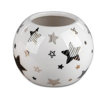 Kugelvase Modern Trend Style Weihnachtszeit D. 15Cm Sterne Formano Wa
