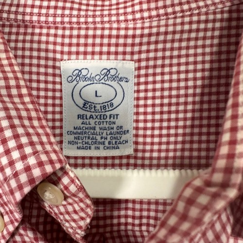 Brooks Brothers Relaxed Fit Button Down Gingham Check Dress Shirt Large - Picture 3 of 4