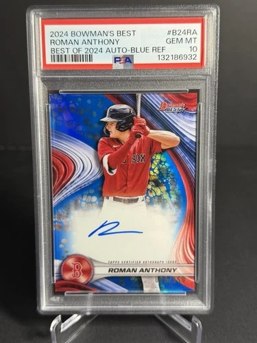 2024 Bowman’s Best ROMAN ANTHONY Blue Refractor Auto /150 PSA 10 💎 GEM! Boston