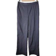 URBAN OUTFITTERS Black Multi Striped NEW "Carrie" Wide Leg Trouser Pant SZ M NWT